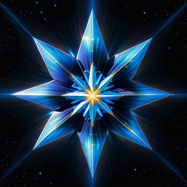 "image of a azure star of bethlehem, pyramidal"