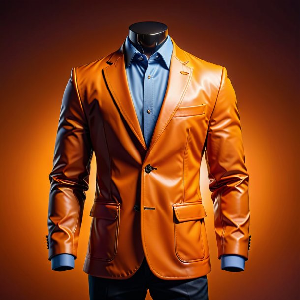 Clipart of a orange jacket from clay