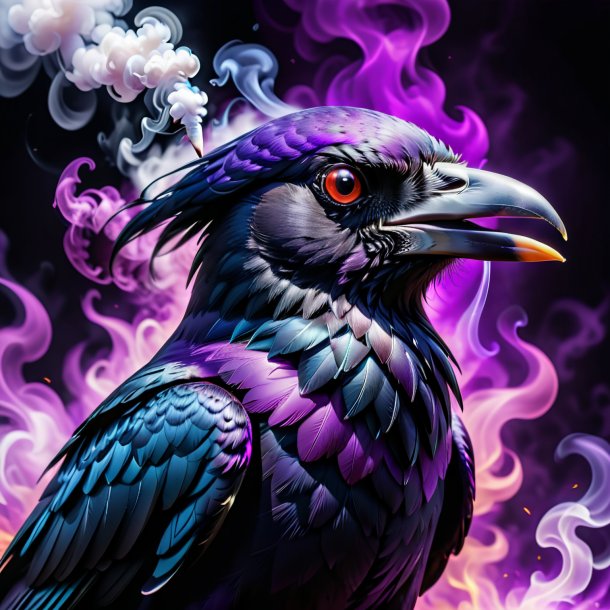 Pic of a purple smoking crow