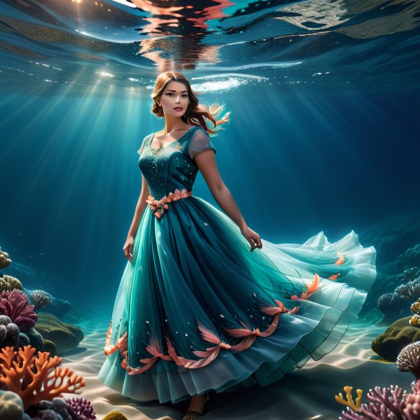 Imagem de um salmão em um vestido no mar