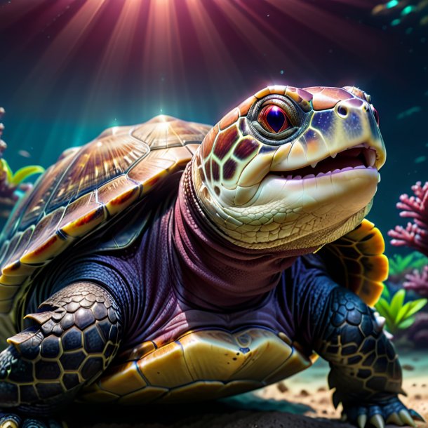 Foto de una tortuga granate sonriente