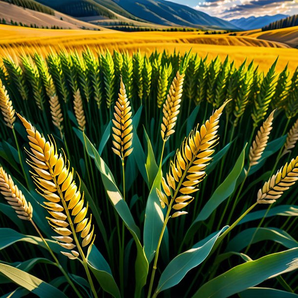 Fotografia de um aspen de trigo