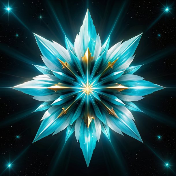 Picture of a cyan star of bethlehem