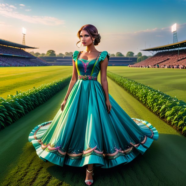 Pic of a eel in a dress on the field