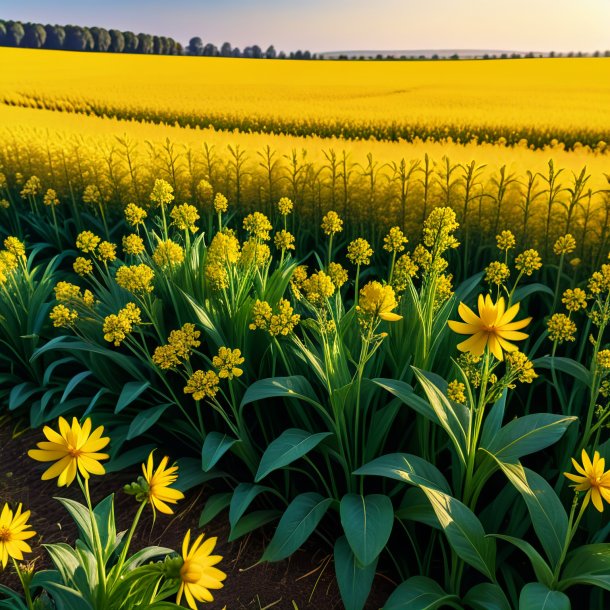 Imagen de un matorral amarillo