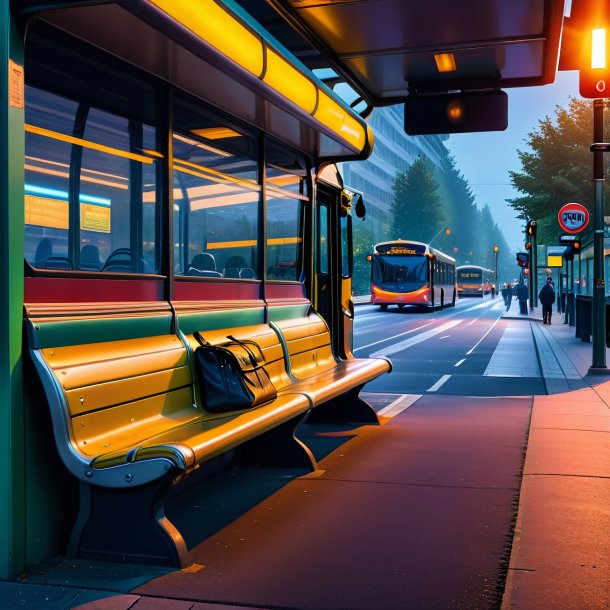 Foto de una espera de un lucio en la parada de autobús