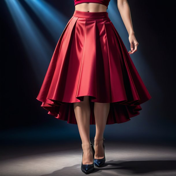 Photography of a crimson skirt from stone