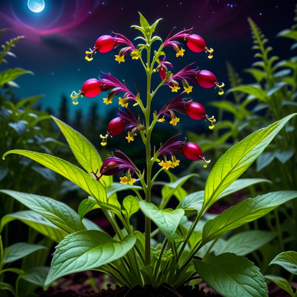 Portrayal of a maroon enchanter's nightshade