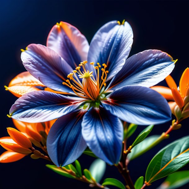 Picture of a navy blue orange blossom