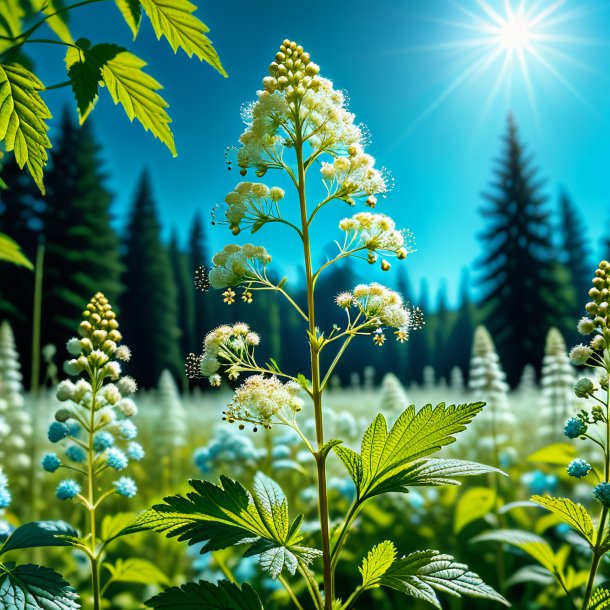 Photo of a cyan meadowsweet