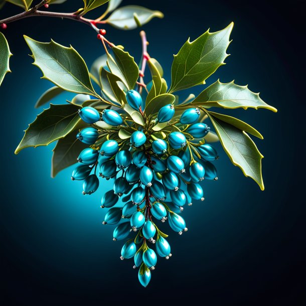 Image of a cyan mistletoe