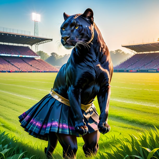 Pic of a panther in a skirt on the field