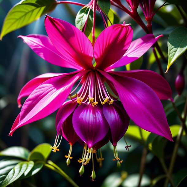 Imagerie d'une merveille fuchsia du pérou