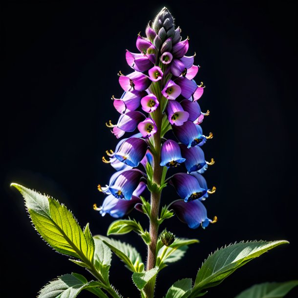 Portrait of a charcoal foxglove