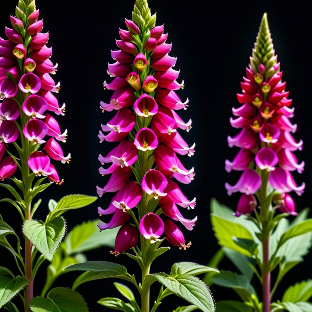 Imagery of a crimson foxglove