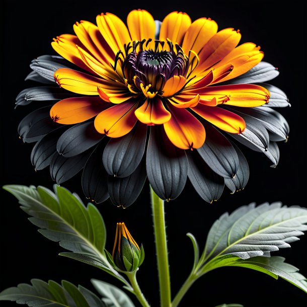 "imagery of a charcoal marigold, cape"