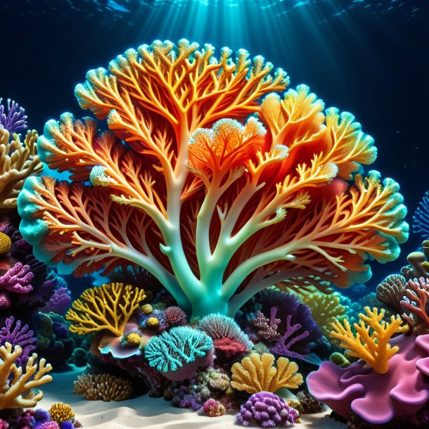 Illustration d'une couche de corail de polyéthylène