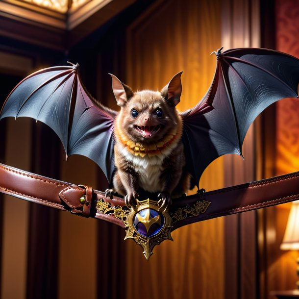 Picture of a bat in a belt in the house