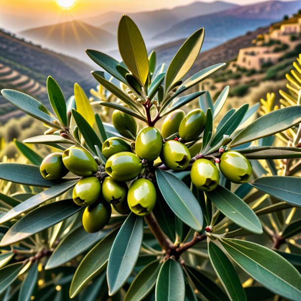 Depiction of a olive dittany of crete