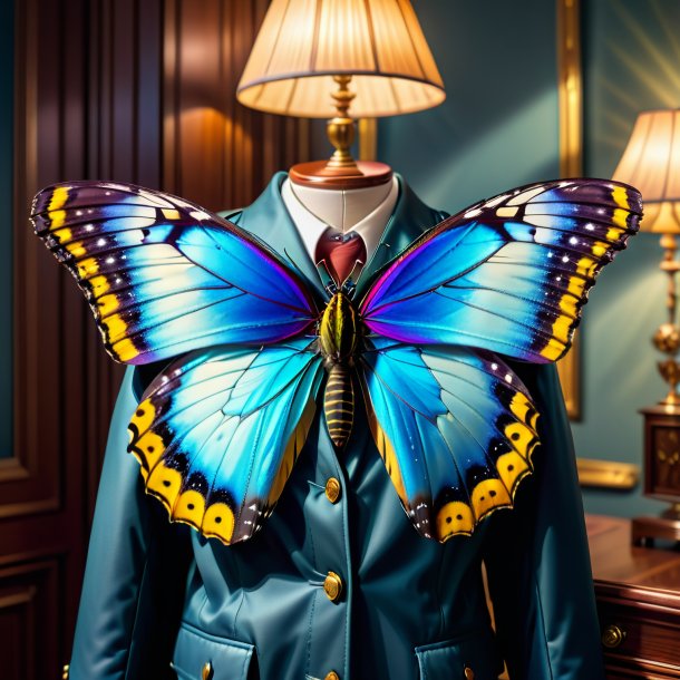 Foto de una mariposa en una chaqueta en la casa