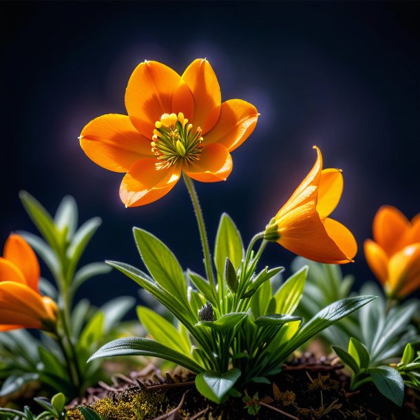 Image of a orange christmas aconite