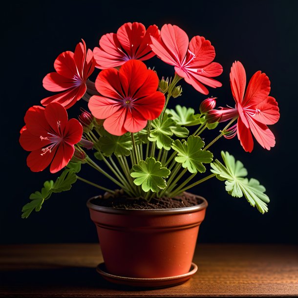 "image of a olden geranium, scarlet"