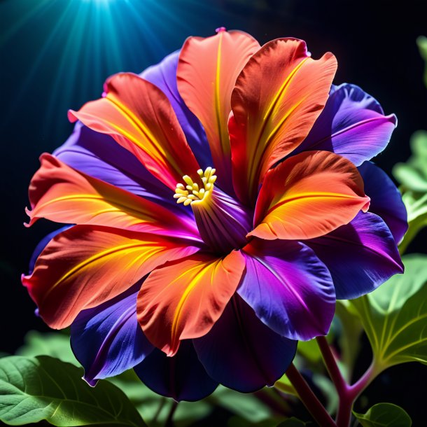 Foto de um coral ipomoea tricolor