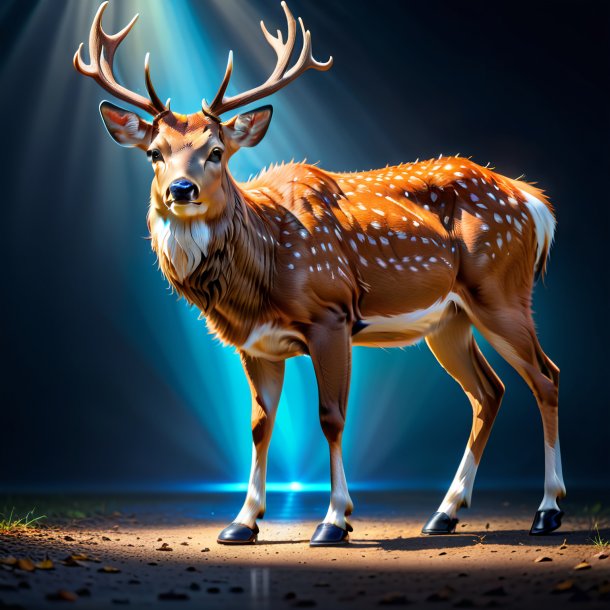 Image d'un cerf dans une chaussure grise