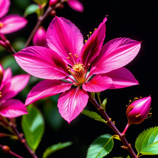 Sketch of a hot pink hazel