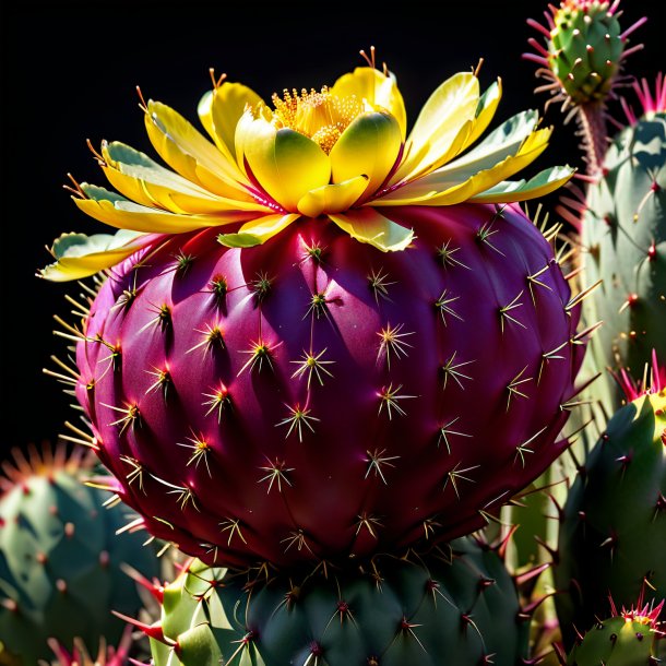 Figure of a maroon prickly pear