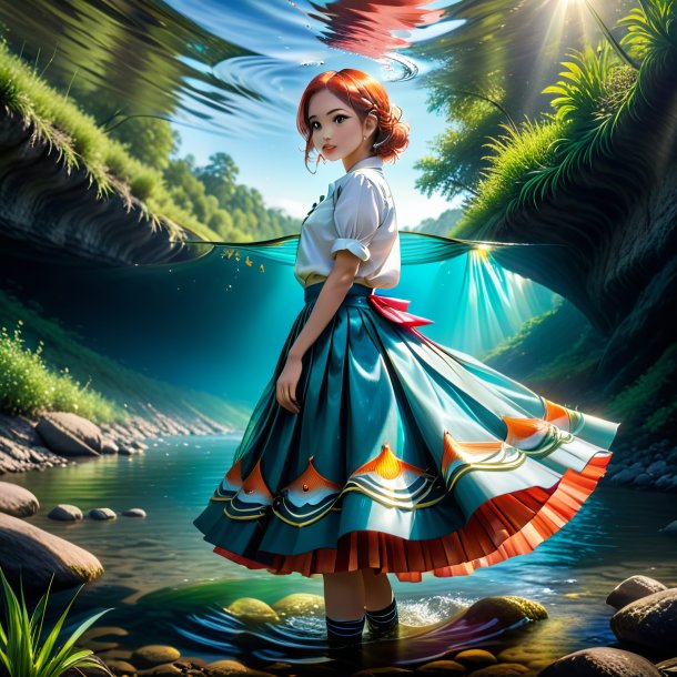 Image of a fish in a skirt in the river