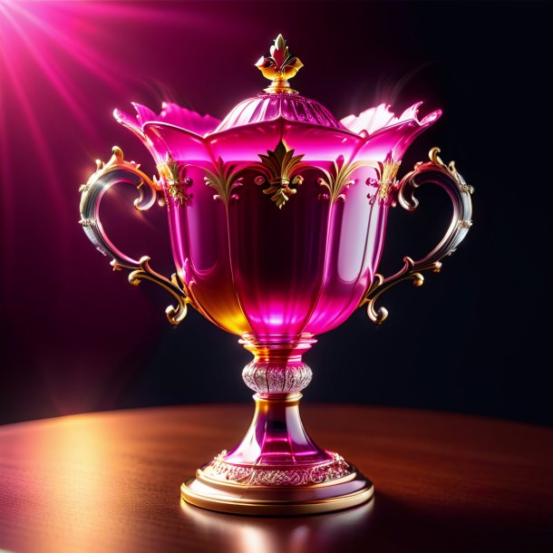 Figure of a hot pink queen's cup