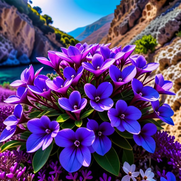 Imagery of a purple dittany of crete