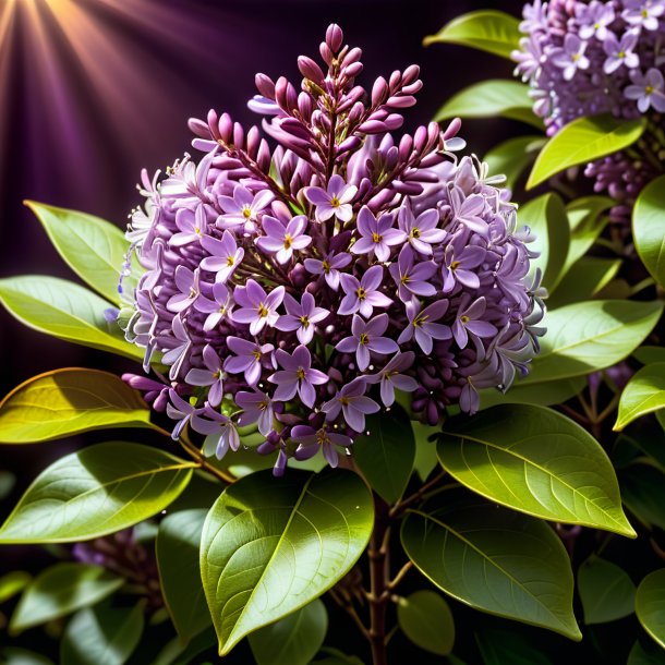 Représentation d'un lilas brun