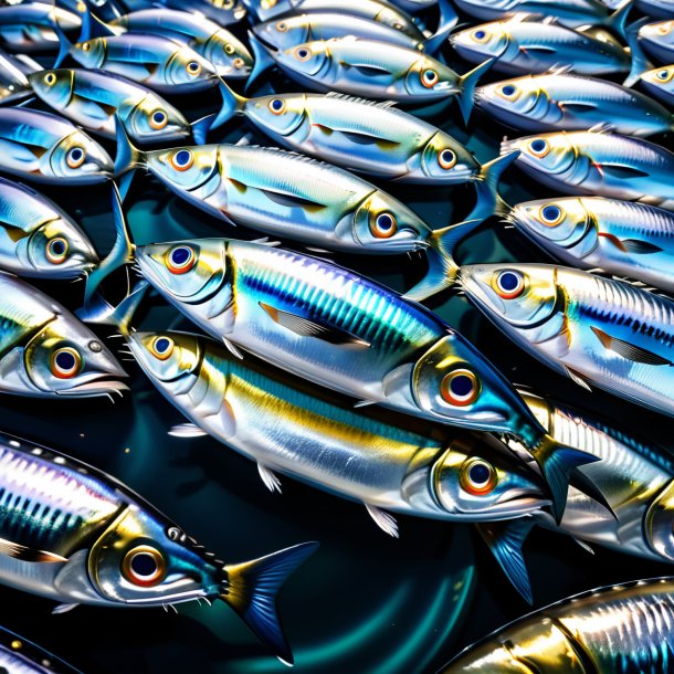 Imagem de uma sardinha sorridente azul