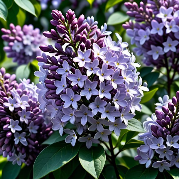 "photographie d'un lilas gris, blanc"