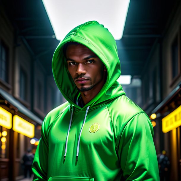 Image of a lime hoodie from iron