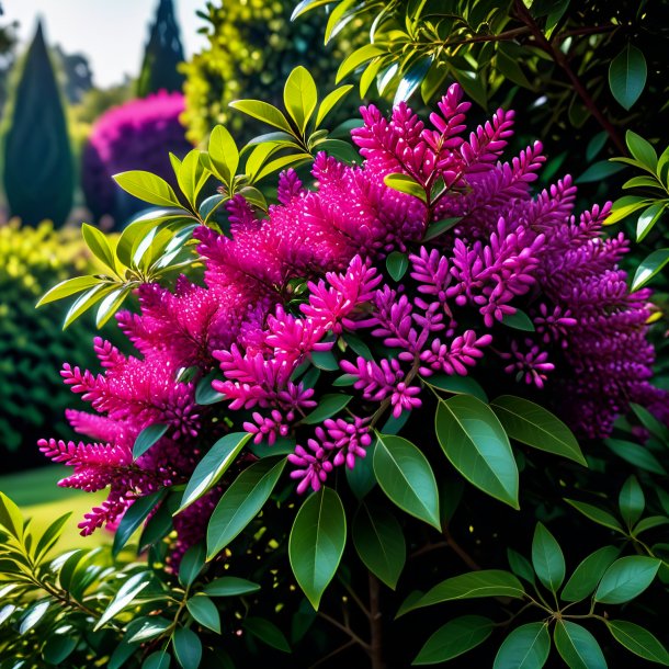 Fotografía de una magenta privet