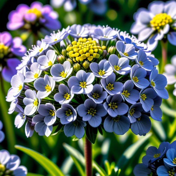 Fotografia de um candytuft persa cinza