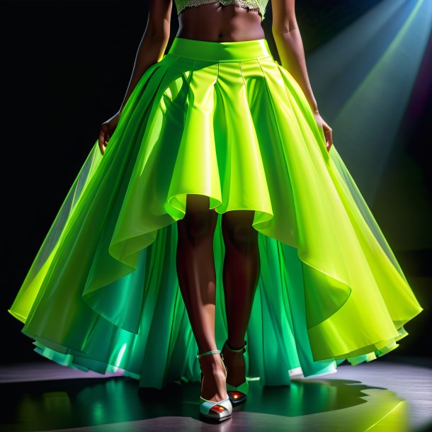 Pic of a lime skirt from polyethylene