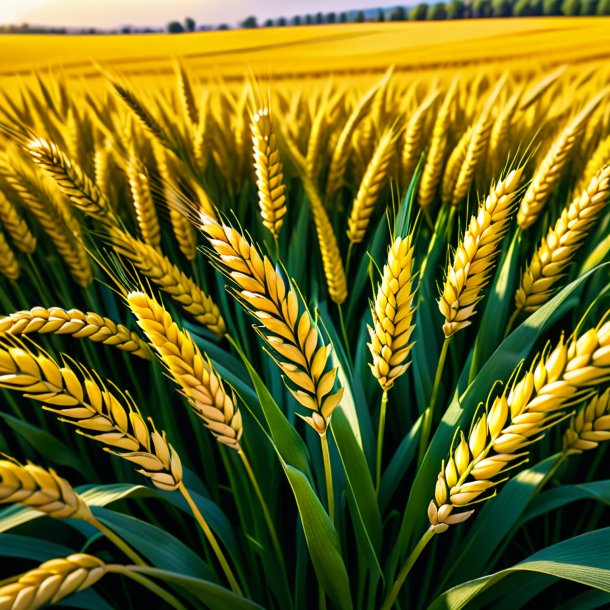 "imagem de um sultão de trigo doce, amarelo"