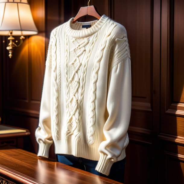 Photo of a ivory sweater from wood