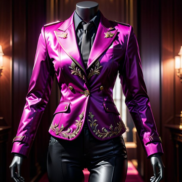 Drawing of a magenta jacket from iron