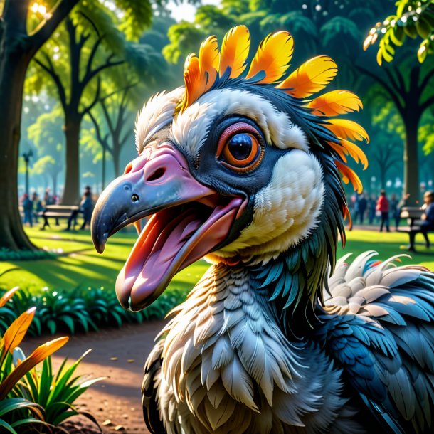 Picture of a crying of a dodo in the park