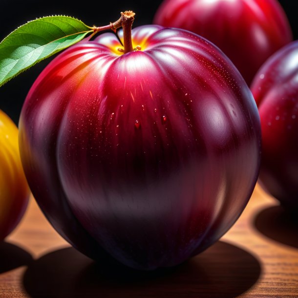 Drawing of a red jamaica plum