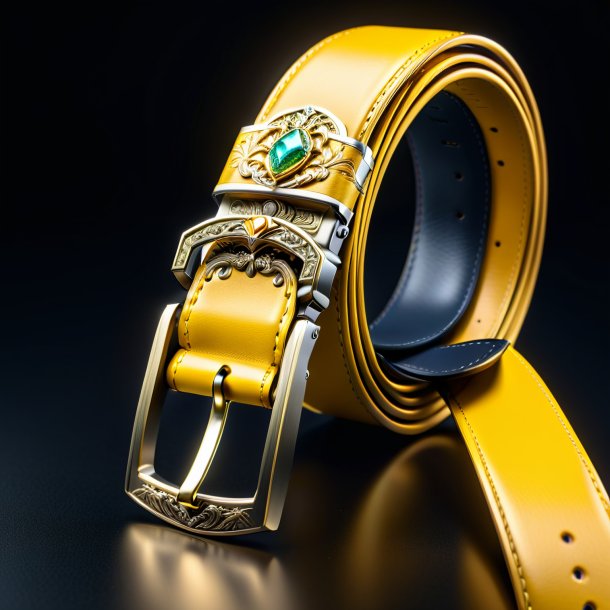 Image d'une ceinture jaune de métal