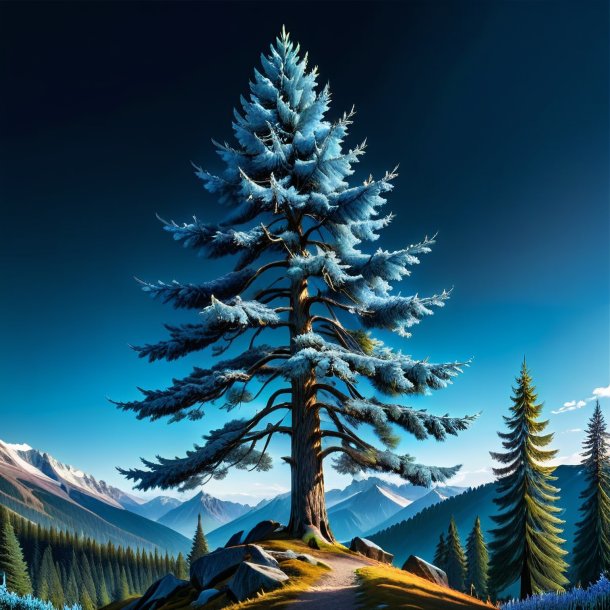 Clipart of a blue larch