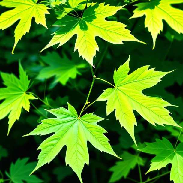 Portrayal of a pea green maple