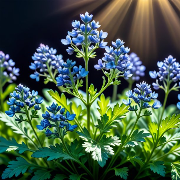 Figure of a blue coriander