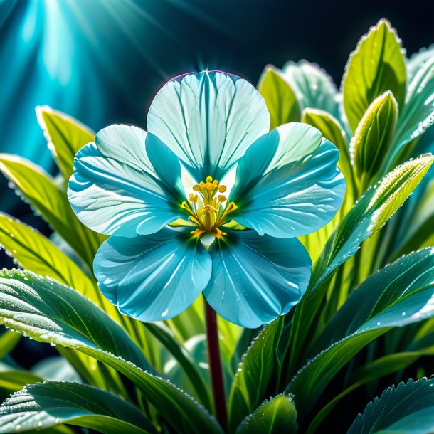 Image of a aquamarine primrose